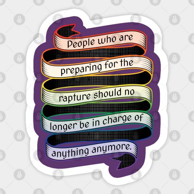 Rapture Nonsense (rainbow) Sticker by JosieJ